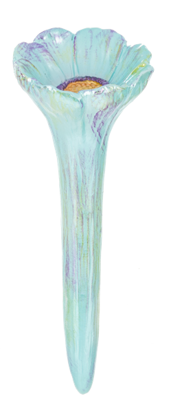 Pollinator Drinking Stakes Decorative glass vase with a unique design on a white background