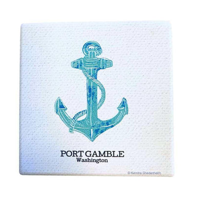 "Port Gamble Anchor Coaster: Nautical Charm for Your Table