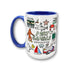 Mug with Port Gamble, Washington illustrations on a white background