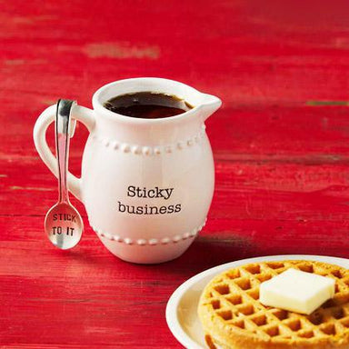 Pour Joy Every Morning: Syrup Pitcher & Spoon Set Delight!