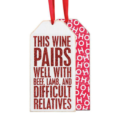 Primitives by Kathy Wine Tag – Pairs Well with Difficult Relatives