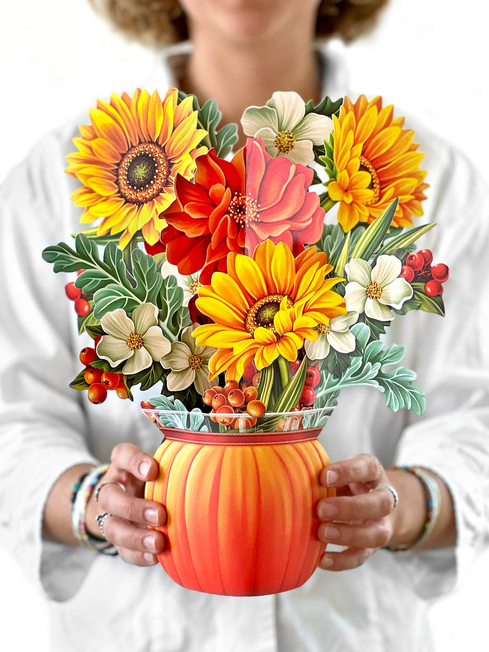 Pumpkin Harvest Pop-Up Flower Card | FreshCut Paper