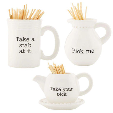Punny Toothpick Holder – Ceramic Table Accessory