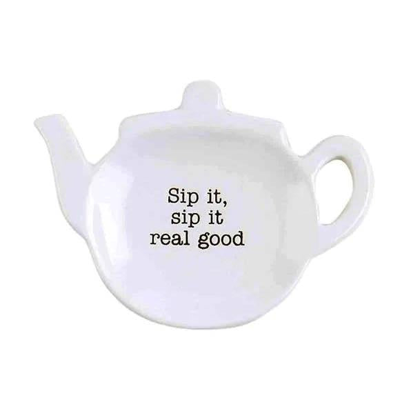Quirky Ceramic Spoon Rest - Sip it,sip it real good!