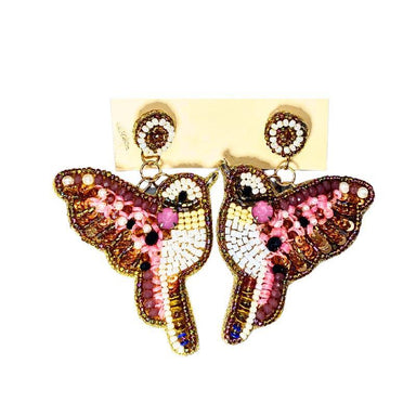 Quirky Flight Birds Earrings | 3.5"x3.75" Sophisticated Statement Jewelry