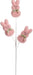 RAZ Imports Pink Easter Bunny Floral Pick – 24" Decorative Plush Rabbit Spray, Set of 3