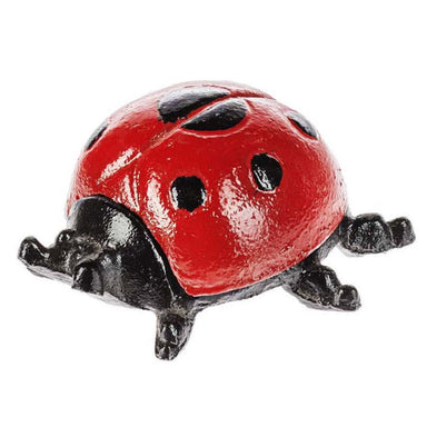 Red and Black Enamel Ladybug Key Hider: Quirky Hideaway for Your Keys