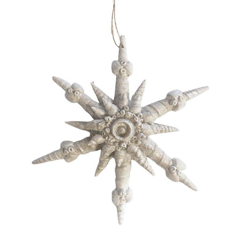 Resin Shell Star Ornament – Nautical Sand & Glitter