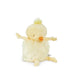 Plush duck toy on a white background