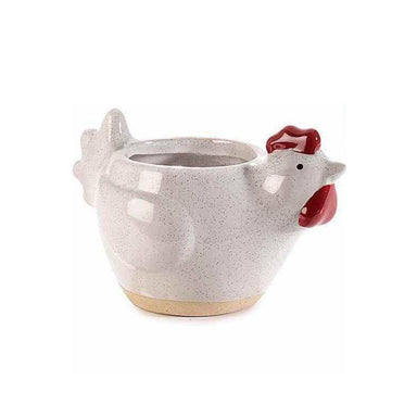 Rooster Ceramic Pot – 5.5" Wide, 3" Tall – Cute Farmhouse Décor