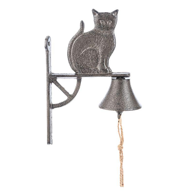 Rustic Cast Iron Cat Bell – 3.1"x7.1"x9.9" Charming Home Accent