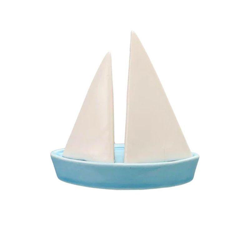 Sailboat Salt & Pepper Shakers – Coastal Stoneware Set