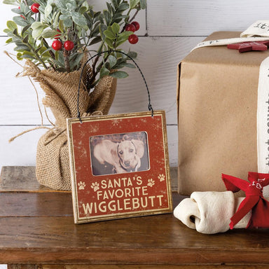 Santa's Favorite Wigglebutt Mini Frame – Pet Photo Display with Holiday Charm