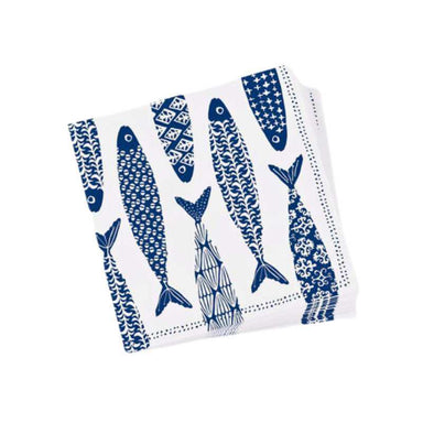 School of Fish Dinner Napkin: Paper, 7.75"