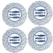 School of Fish Melamine Plates Set – 4 Coastal 11" Plates