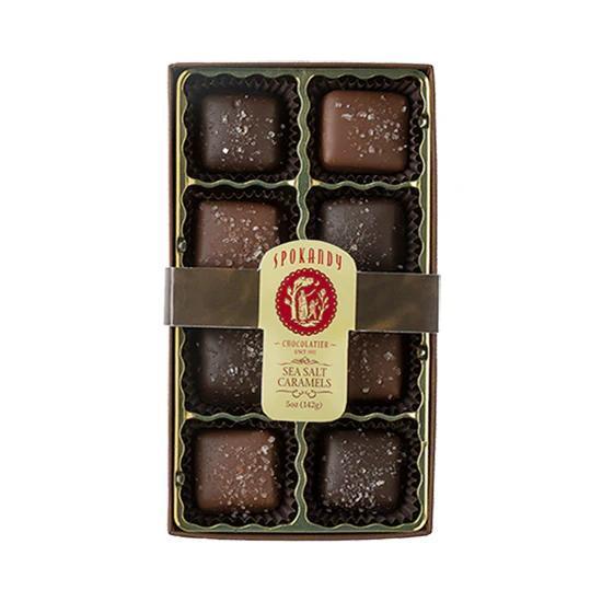 Sea Salt Caramels Gift Box – Chocolate Vanilla 8pc Treats