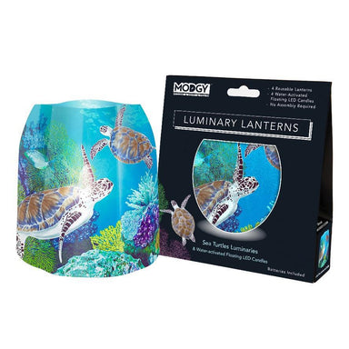 Sea Turtle Luminary Lantern Set – LED Candles for Coastal Decor