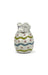 Decorative ceramic egg with a horse design on a white background