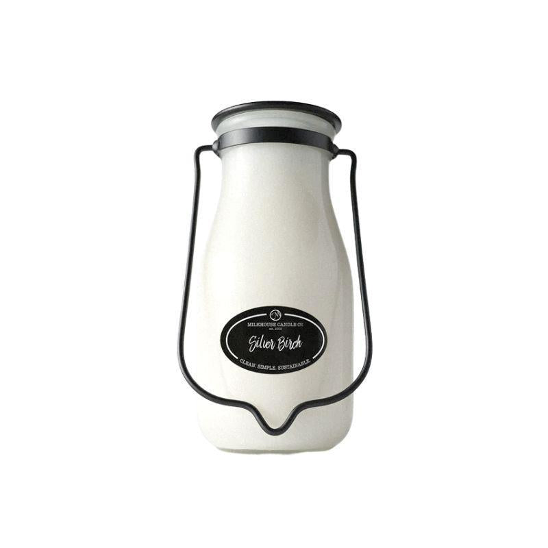 Silver Birch Milkbottle Jar Candle | 14 oz Soy | Hand-Poured