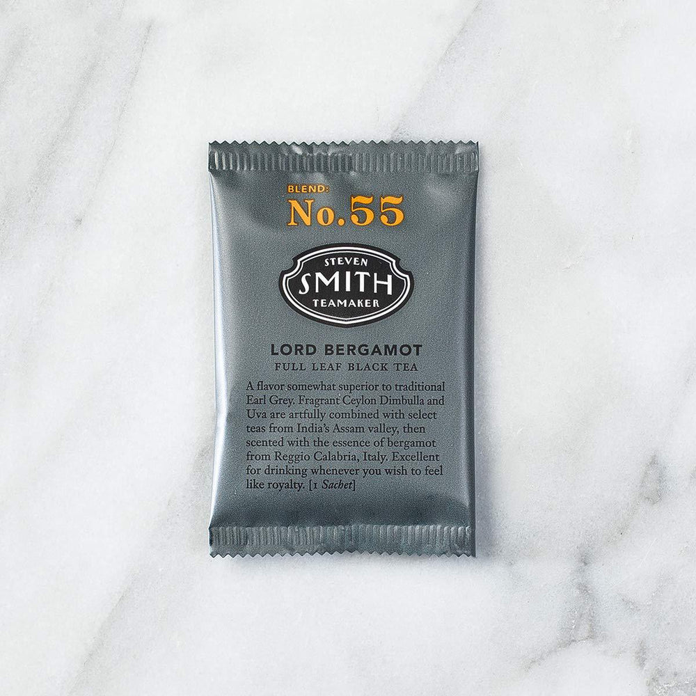 Smith Teamaker Lord Bergamot No. 55 | Caffeinated Full Leaf Earl Grey Black Tea with Italian Bergamot Oil | 15 Sachets