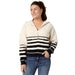 Sonja Hooded Zip Front Stripe Cardigan | Women's Knitwear
