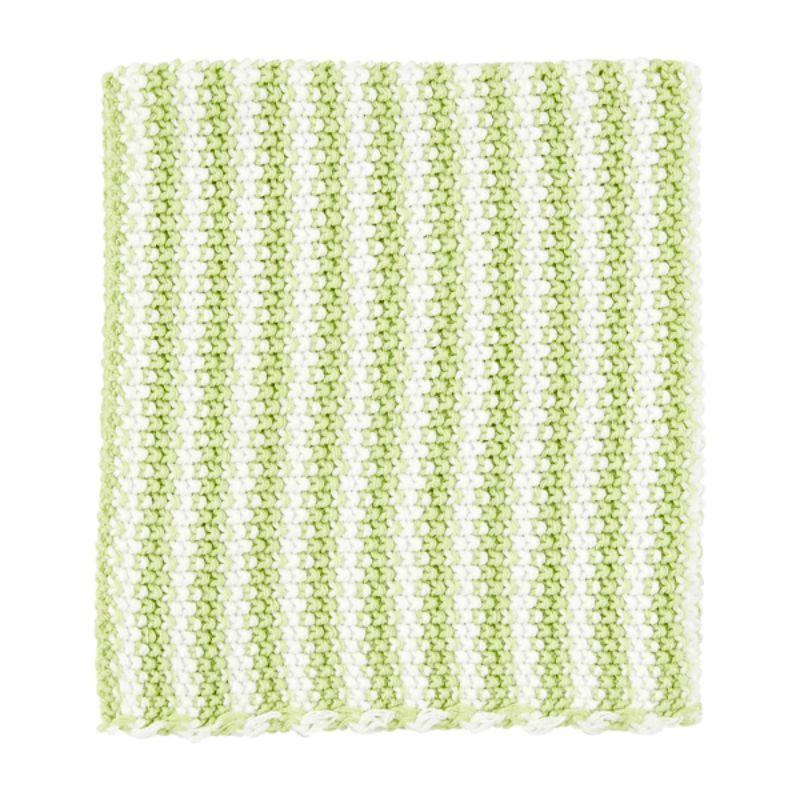 Spring Knit Dishcloth Set – Pastel Stripes green