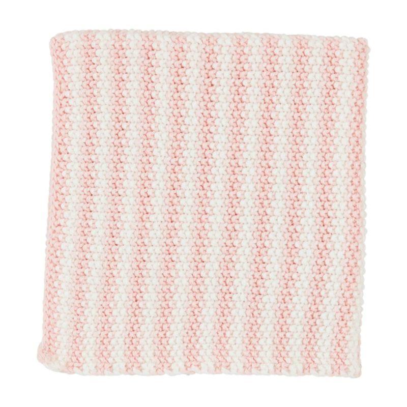 Spring Knit Dishcloth Set – Pastel Stripes pink