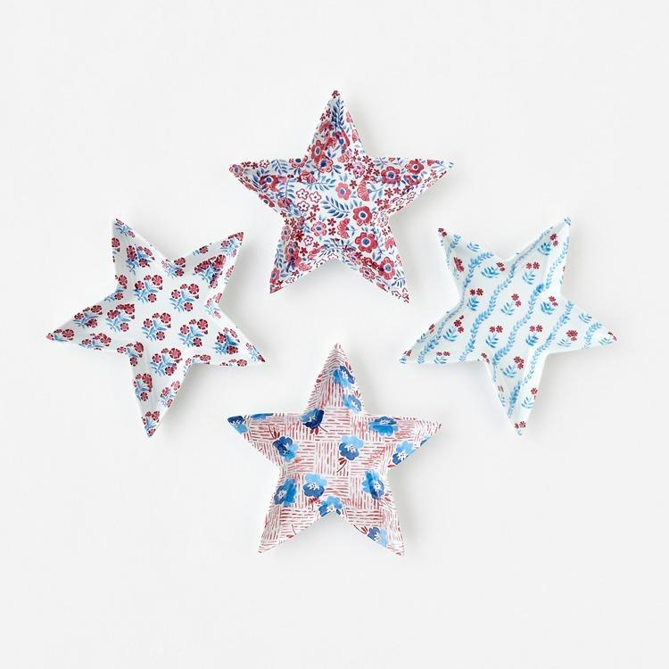Star Melamine Plates – 8", Set of 4, Durable & Festive