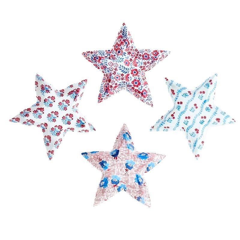 Star Melamine Plates – 8", Set of 4, Durable & Festive