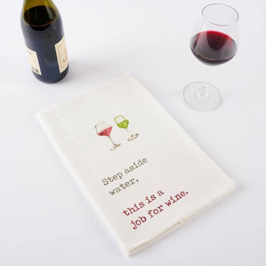 Step Aside Water Wine Hand Towel – Funny Wino Gift