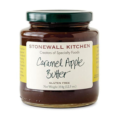 Jar of Stonewall Kitchen Caramel Apple Butter on a white background