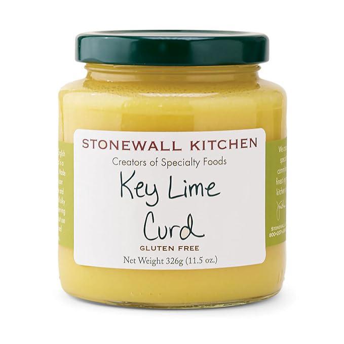 Jar of Stonewall Kitchen Key Lime Curd on a white background