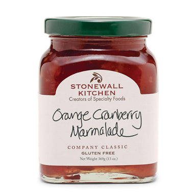 Jar of Stonewall Kitchen Orange Cranberry Marmalade on a white background