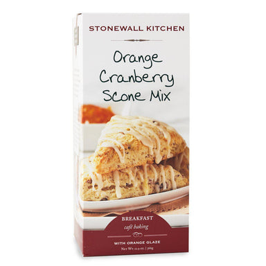 Box of Stonewall Kitchen Orange Cranberry Scone Mix on a white background