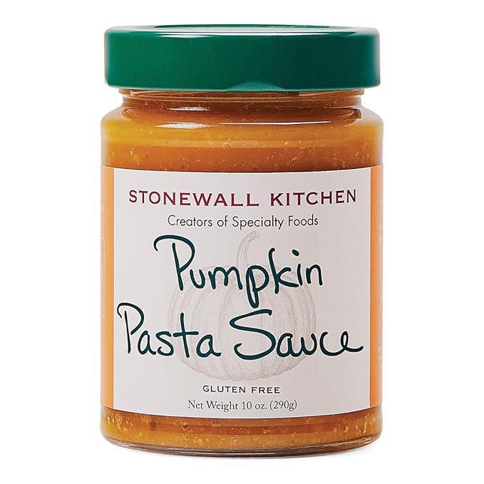 Jar of Stonewall Kitchen Pumpkin Pasta Sauce on a white background