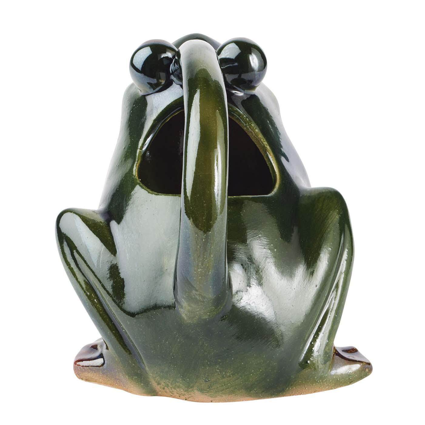 Stoneware Frog Pitcher back
