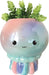 Pastel-colored jellyfish-shaped planter with a small plant on a white background
