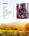 Table of contents for a cookbook with a scenic landscape and food image.