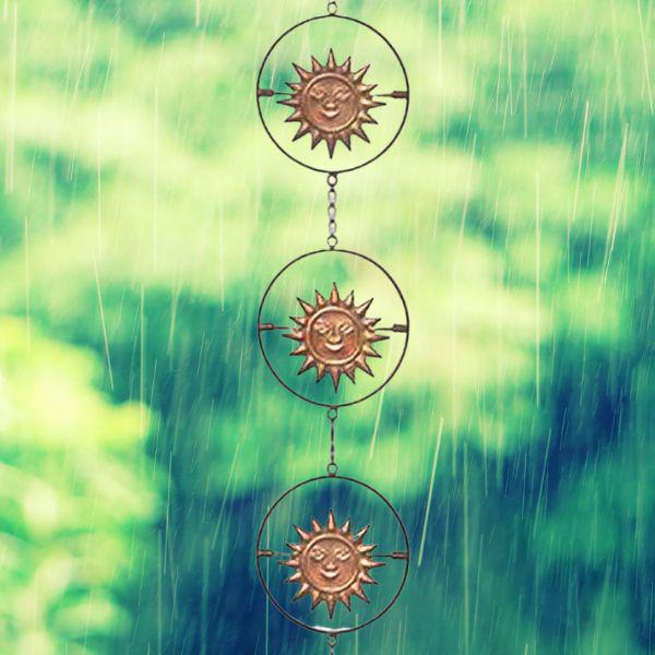 Sun Face Kinetic Rain Chain Spinner