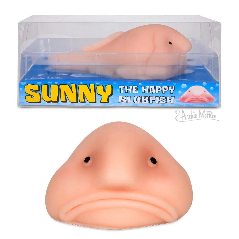 Sunny the Blobfish - Your Squeezy, Squishy Companion with a Cartoonishly Sad Twist!