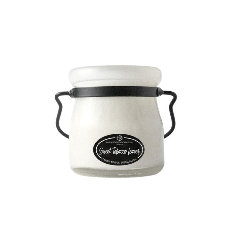 Sweet Tobacco Leaves Cream Jar Candle | 5 oz Soy | Cozy & Warm