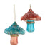 Teal & Rose Mushroom Ornament by Kurt Adler – Whimsical Holiday Charm