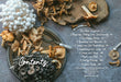 Contents page of a cookbook with mushroom illustrations and text on a textured background