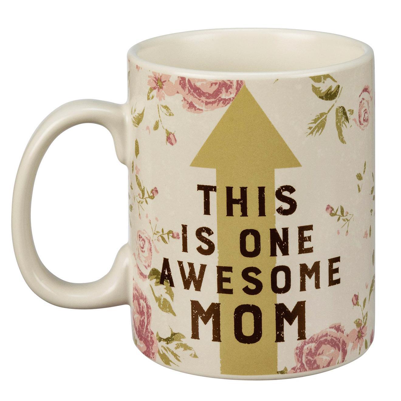 This Is One Awesome Mom Mug: Rustic Stoneware Coffee Cup
