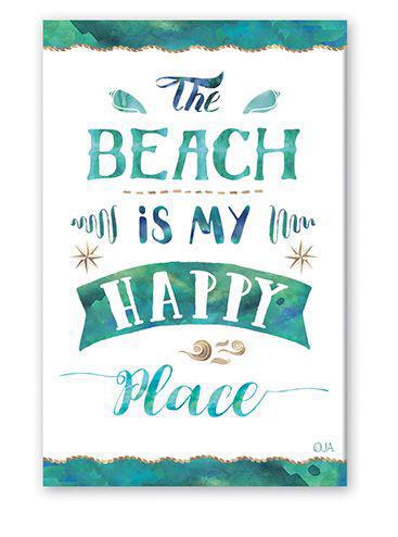 Tin Magnet – The Beach Is My Happy Place Coastal Souvenir