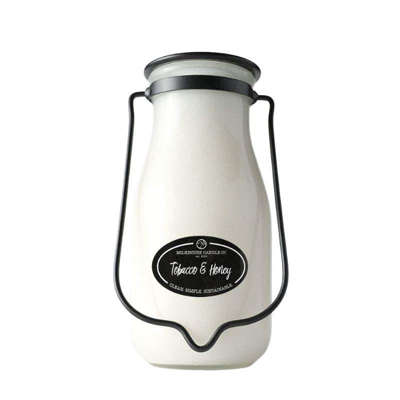 Tobacco & Honey Milkbottle Candle | 14 oz Soy | Warm & Cozy