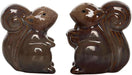 Transpac Ceramic Harvest Squirrel Salt & Pepper Shaker Set – Brown