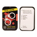 True Crime trivia game with question card on white background