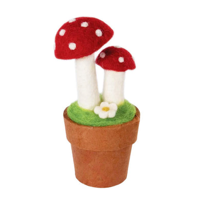 Twin Fairy Mushroom Potted Plant: Charming and Eco-Friendly Decor