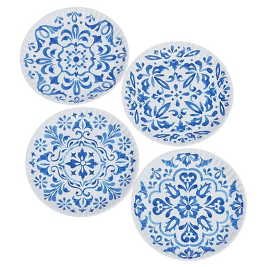 Villa Del Mare Melamine Plates Set – 4 Coastal 9" Plates